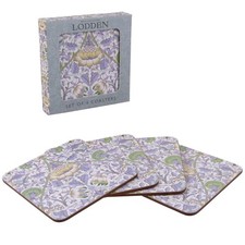 Image of William Morris Lodden Set of 4 Coasters in Presentation Box