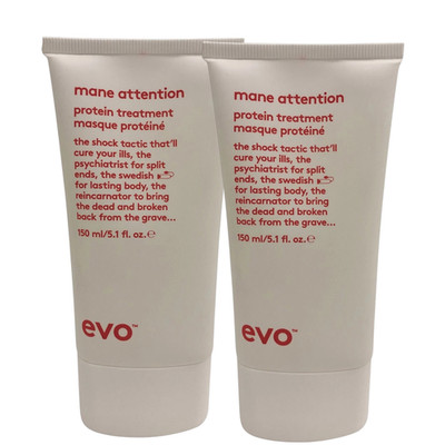 (2-Pack) evo Mane Attention Protein Treatment Hair Repair Moisturize 5.1 oz. New