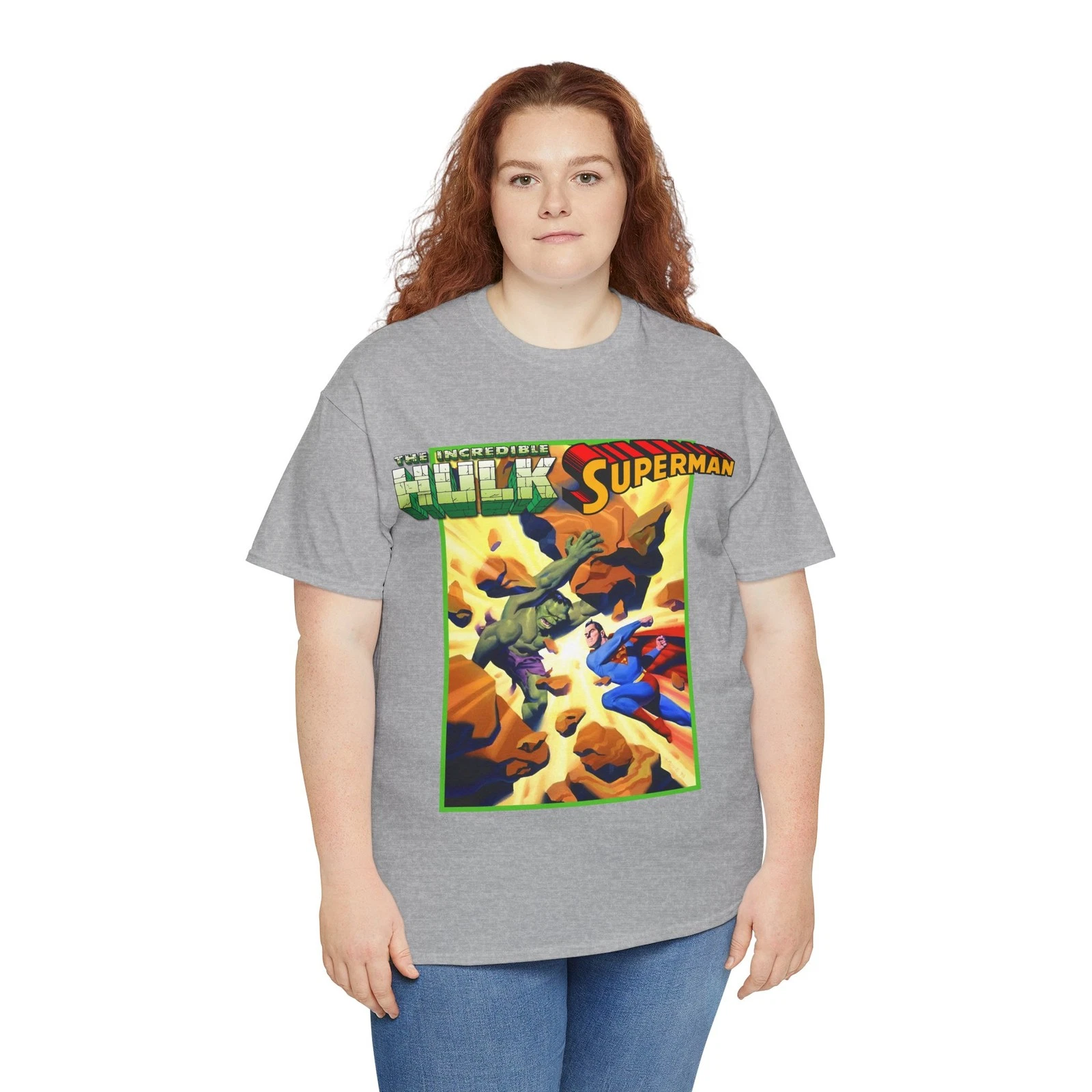 Hulk Vs Superman T-Shirt - Steve Rude Art - DC Comics & Marvel 90s Crossover