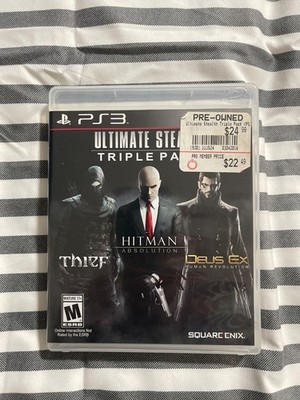 PS3 Ultimate Stealth Triple Pack - Thief / Hitman / Deus Ex - Game Only