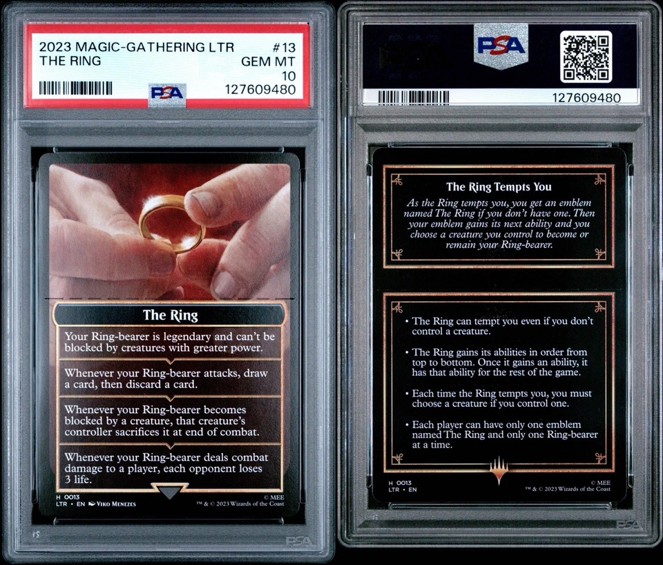 2023 Magic The Gathering Lord Of The Rings #13 The Ring PSA 10 GEM MINT- LOW POP - Image 3 of 3