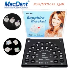 20Pc Orthodontic Monocrystalline Sapphire Braces Dental Ceramic Bracket Roth/MBT