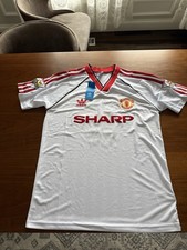 Ryan Giggs Retro 1999 Manchester United Jersey Mens Large Adidas Away White NWT