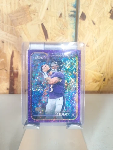 2024 Topps Chrome Football Devin Leary Purple Glitter /275