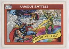 1990 Impel Marvel Universe Famous Battles Thor vs Loki #122 0e2x