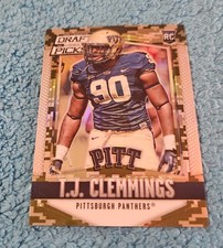 2015 Panini Prizm Draft Picks TJ Clemmings Pittsburgh Camo Rookie 87/199 #238