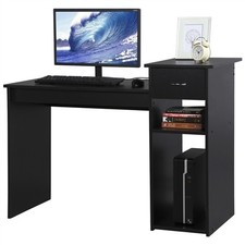 Home Office Computer Desk w/ Shelf and Drawer PC Laptop Study Table Workstation