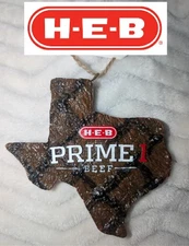 H‑E‑B Prime 1 Steak Ornament Brand Shop Christmas Holiday Texas Beef