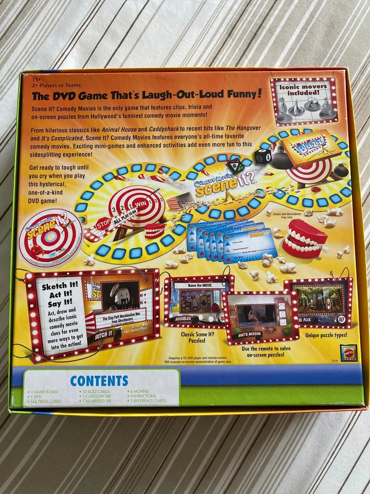 Mattel Deluxe Comedy Movies Scene It Adult version DVD Board Game Complete - Image 4 of 4