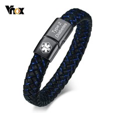 Blood Thinner Medical ID Bracelet SOS Personalised Lifesaving Custom Silver