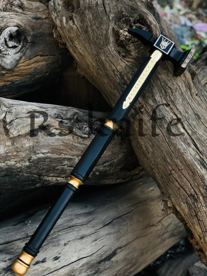 Handmade Viking War Hammer 32" | High Carbon Steel Medieval skull hammer gift - Image 4 of 4