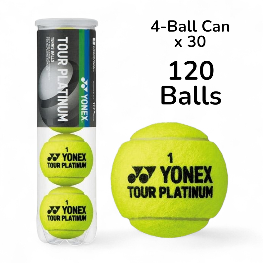 YONEX TOUR PLATINUM Tennis Balls 4-Ball Can x30 (Total 120 Balls