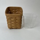 Longaberger Tapered Pencil Basket With Protector Used Mint Condition