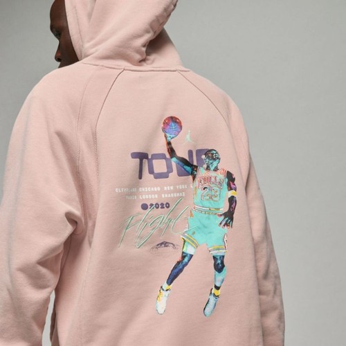 Jordan Flight Heritage Fleece Pullover Hoodie Sz M Multi-Colour DM1394 601 - Picture 5 of 7