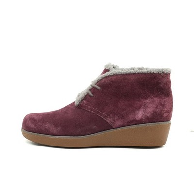 Clarks Damen Winterstiefelette Stiefeletten Bordeaux gefüttert Komfort EU 37,5