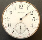 Antique 1914 Waltham 1894 210 Pocket Watch Movement Parts/Repair 12s 7j USA