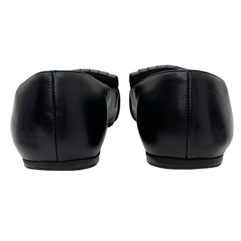 GUCCI Flat Shoes Pumps Double G GG Marmont EU 36 US 6 Leather Black Authentic thumbnail 5