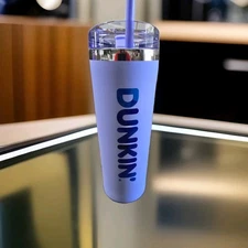 RARE - NEW DUNKIN' 2025 Stainless Steel Soft Touch Tumbler 24oz/Lavender/NWT