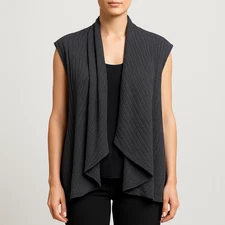 The Ark Women's Vest Cover Up Size XL Grey Sleeveless Australia