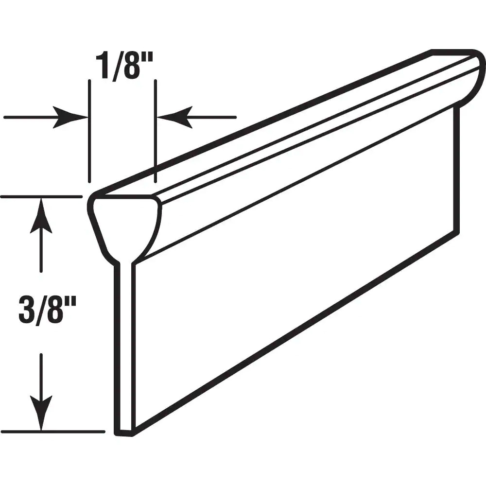 3Pack Storm Door Bottom Sweep Seal Gray Vinyl 37 in L V-Shape Delta Style Design