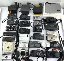 MIX LOT: FILM Cameras Pentax Kodak Polaroid Canon Yashica etc FOR PARTS ONLY 