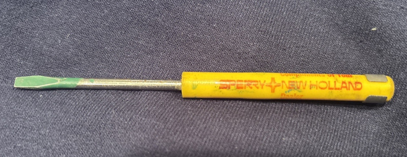 Vintage Sperry New Holland tractor dealer advertising screwdriver