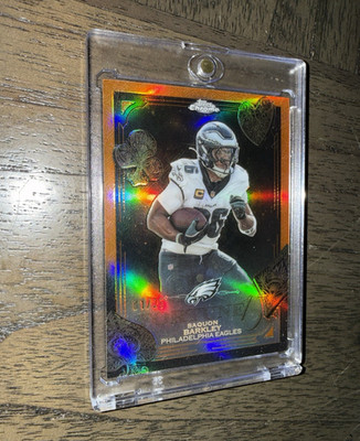 ***Will ship in mag*** Topps Chrome Saquan Barkley F-15 Orange Refractor #01/25