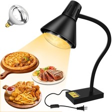 Heat Lamp for Food, Commercial Food Warmer 250W Bulb Stainless Steel Catering...