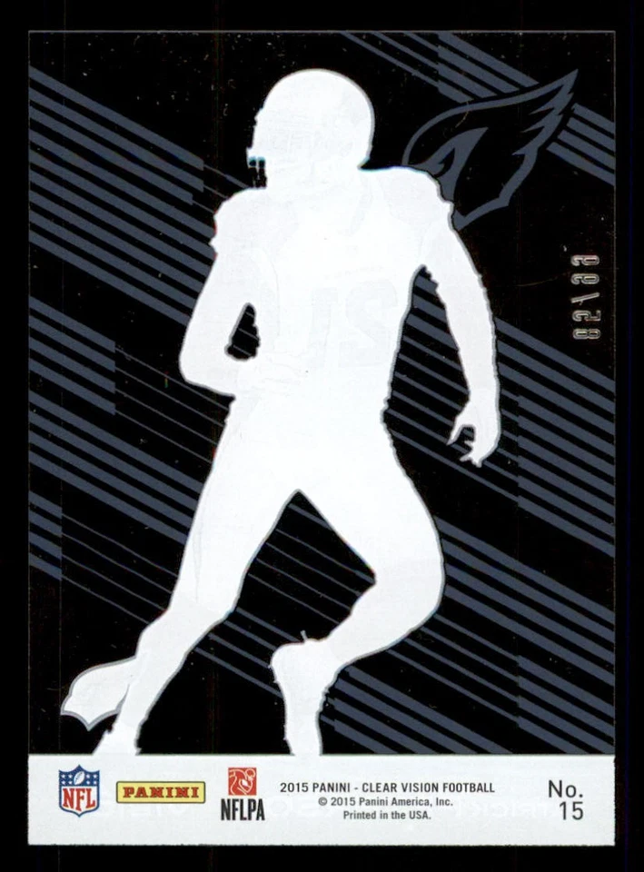 2015 Panini Clear Vision Blue #15 Patrick Peterson /99 - Image 2 of 2