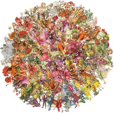 Vintage Butterfly Flower Fairy Sticker,360Pcs Transparent Aesthetics Wonderland