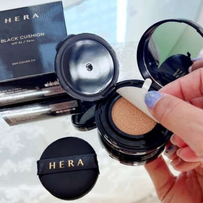 HERA Black Cushion Mini SPF34 PA++ 2EA #21N1 VANILLA Korean No.1
