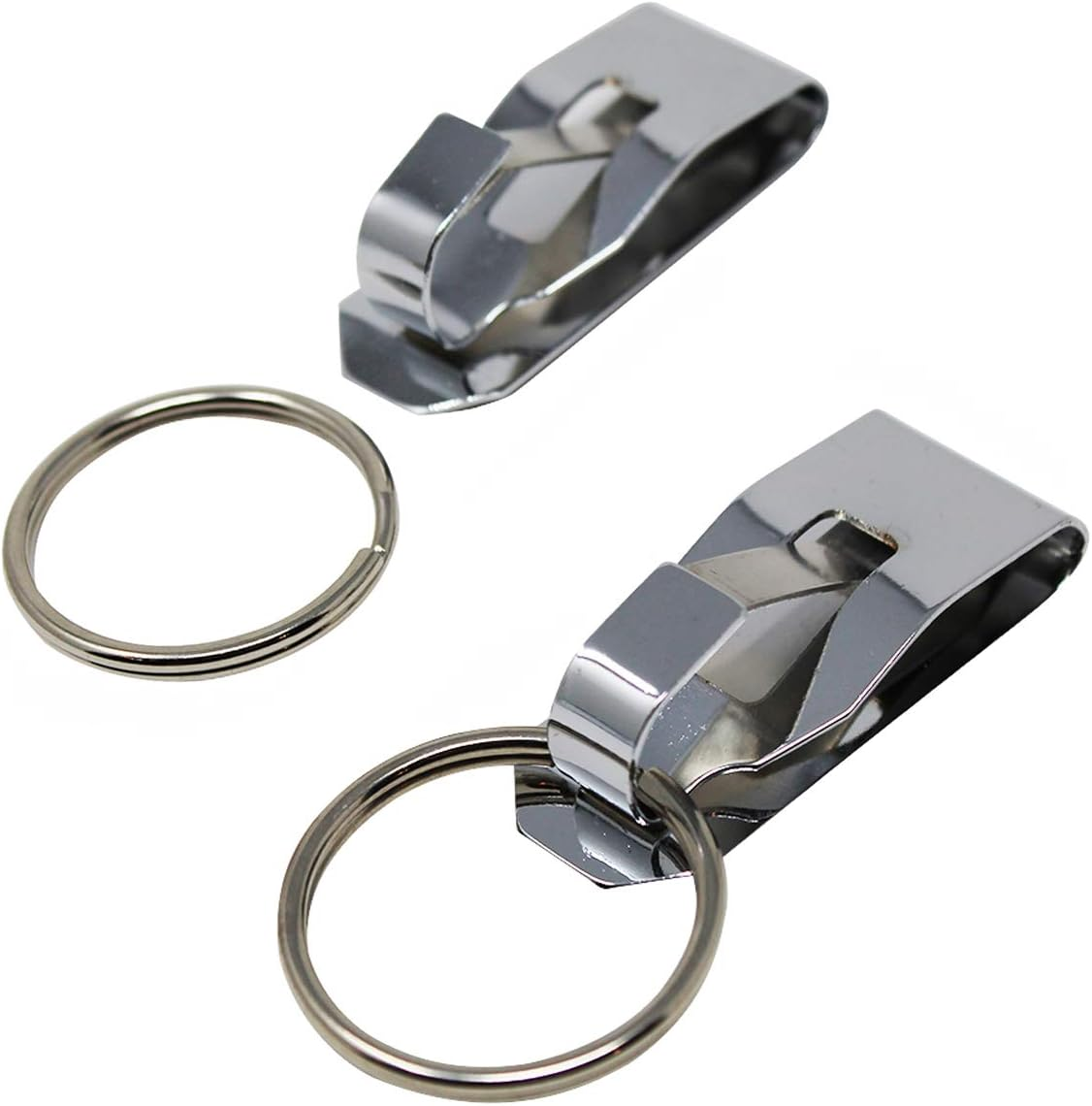 Pack Belt Clip Key Holders w/ Metal Hook Key Ring, ID Badge Holder