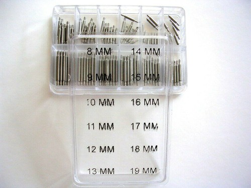 Barras de resorte 100pc bandeja de surtido para correas de reloj bandas 8mm-19mm IW SUISSE USA - Imagen 2 de 5