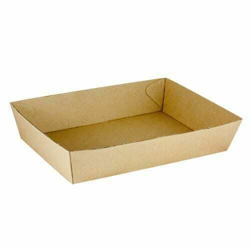 DISPOSABLE CARDBOARD FOOD TRAY BOXES 25,50,75PK 10 SIZES TAKEAWAY PARTY CATERING - Picture 4 of 11