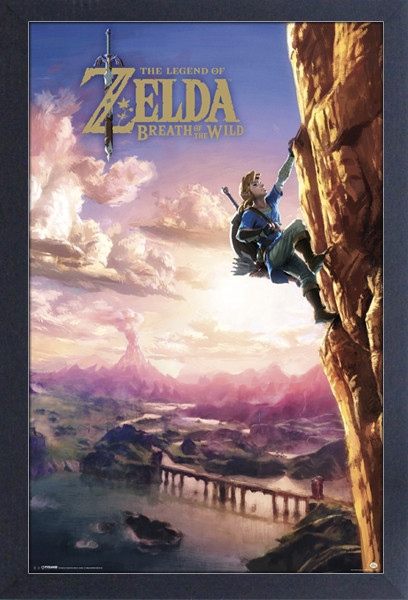 ZELDA BREATH OF THE WILD CLIMBING 13x19 FRAMED GELCOAT POSTER