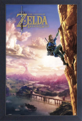ZELDA BREATH OF THE WILD CLIMBING 13x19 FRAMED GELCOAT POSTER