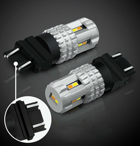 JDM ASTAR 12-SMD 3157 4157NA LED Switchback White Amber Turn Signal Light Dual - Picture 7 of 8