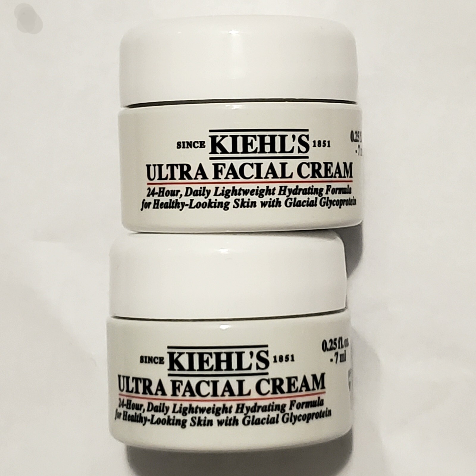 Lot of 2 KIEHLS Ultra Facial Cream Deluxe Sample/Travel Size .25 oz / 7