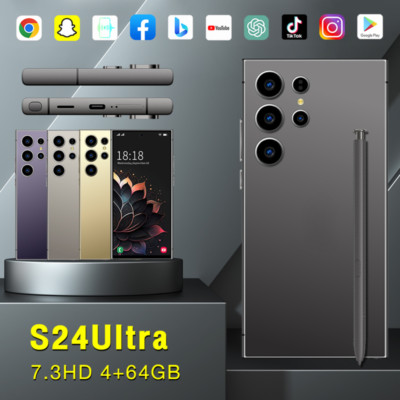 New S24 Ultra 5G Smartphone 7.3'' Factory Unlocked Android Cellphones Dual SIM