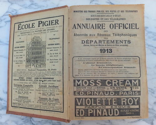 Annuaire Officiel Réseaux Téléphoniques 1913 Seine, Seine-et-Marne Seine et Oise - Picture 7 of 9