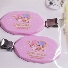 Sanrio Little Twin Stars Kiki Lala Hair Bang Clips 2 Pcs Pink New in bag