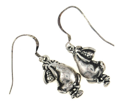 Disney 925 Sterling Silver Eeyore Dangle Drop Earrings