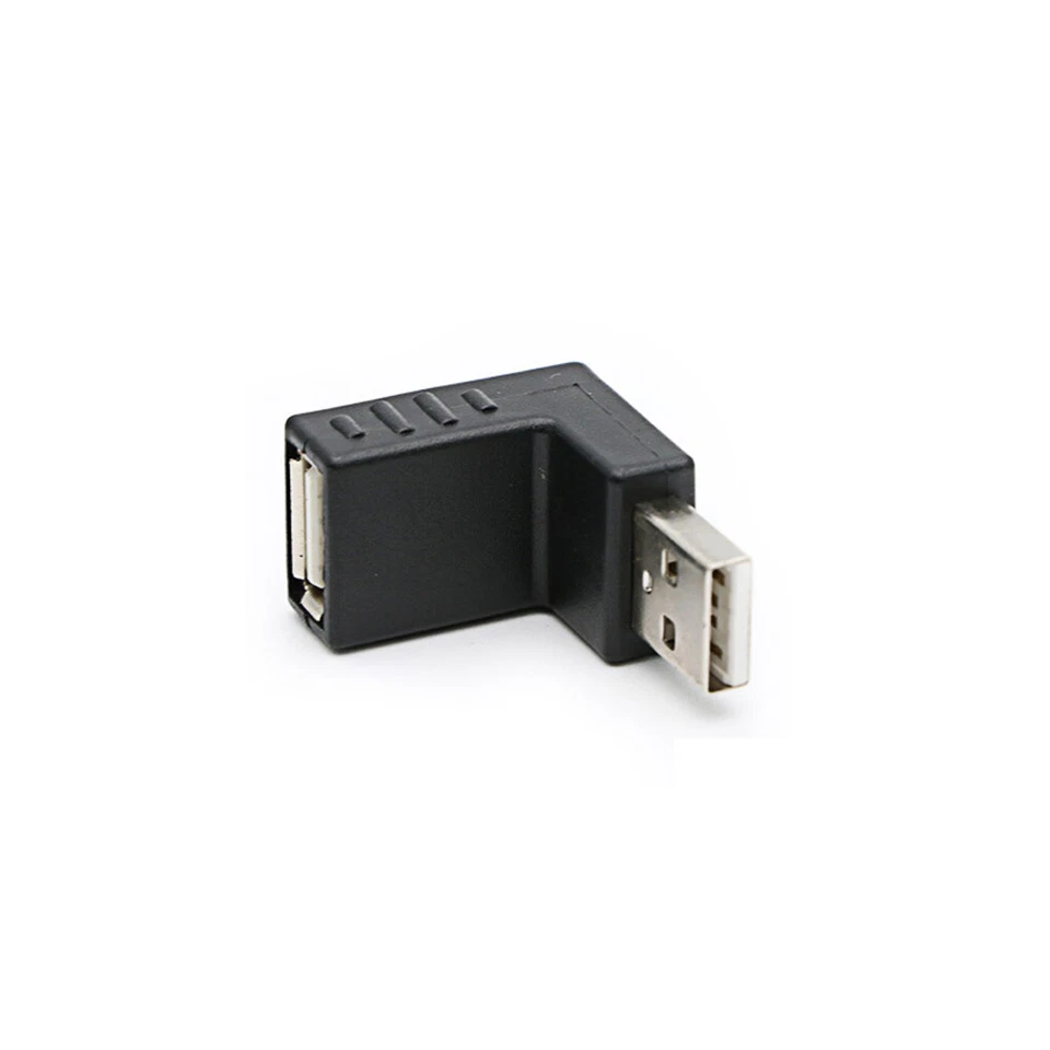Right-Angle USB Male to Up Facing Horizontal Female Adapter Extension Connector - Image 2 of 4