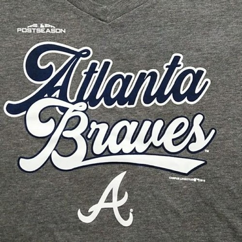 Camiseta gris Atlanta Braves - Jr. grande - nueva sin etiquetas - Imagen 2 de 5