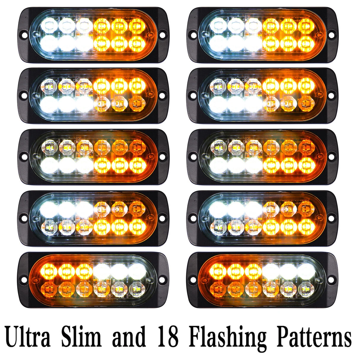 12v amber strobe on sale light