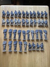 Lot of 43 Unpainted Vintage Home /Hand made Lead Soldiers. Drummer  Flag Bearer