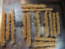 Wargame Terrain  Simple Hedge, Crops,  28mm 25mm lot of 15 pcs