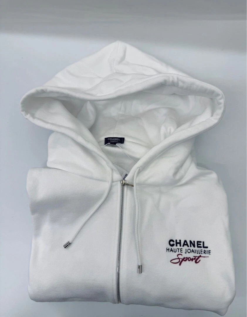 Felpa con cappuccio CHANEL 2024 Haute Joaillerie sport VIP logo ricamato