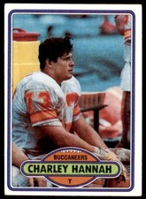 1980 TOPPS CHARLEY HANNAH TAMPA BAY BUCCANEERS #18