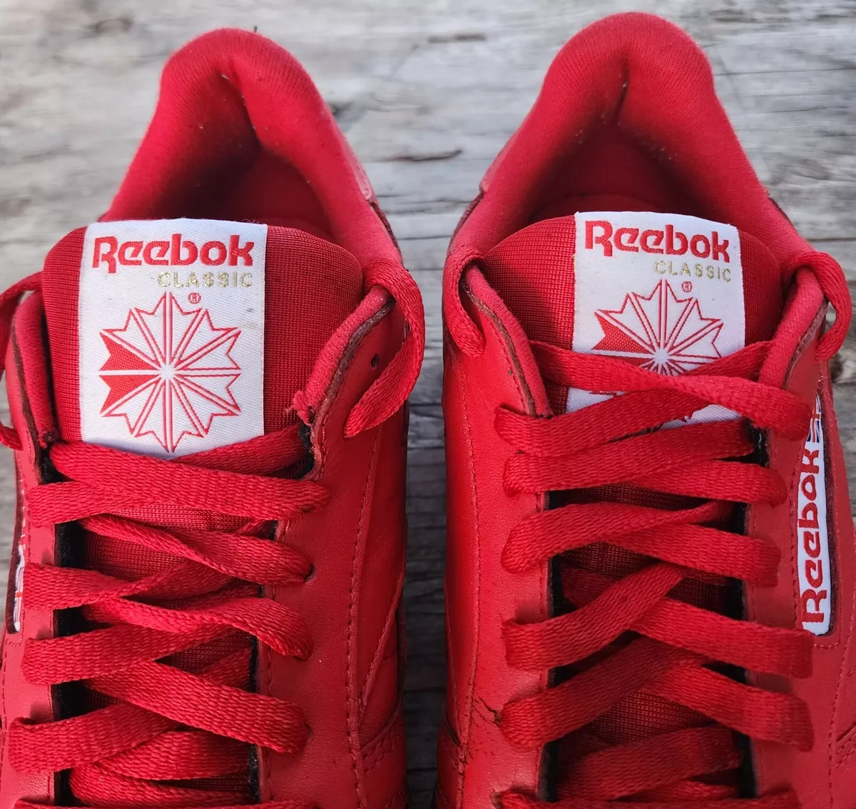 Reebok Classic Boys Size 11K Red High Top Lace Up Sneaker Shoes